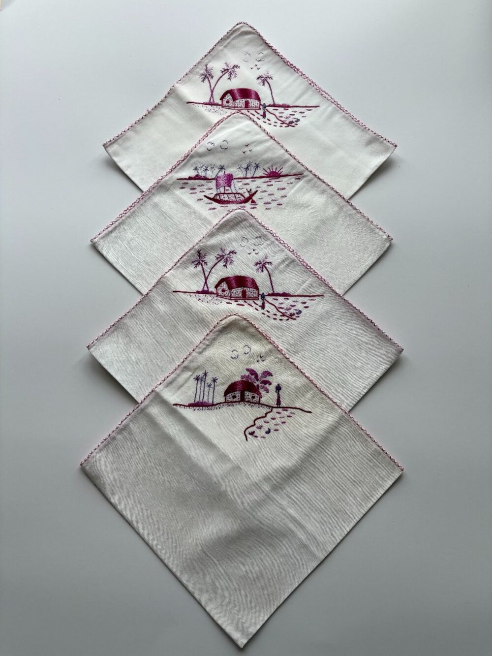Vintage Hand Embroidered Napkins